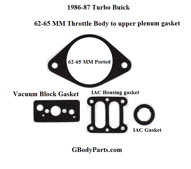 Ported 86-87 62-65MM Throttle body gasket kit